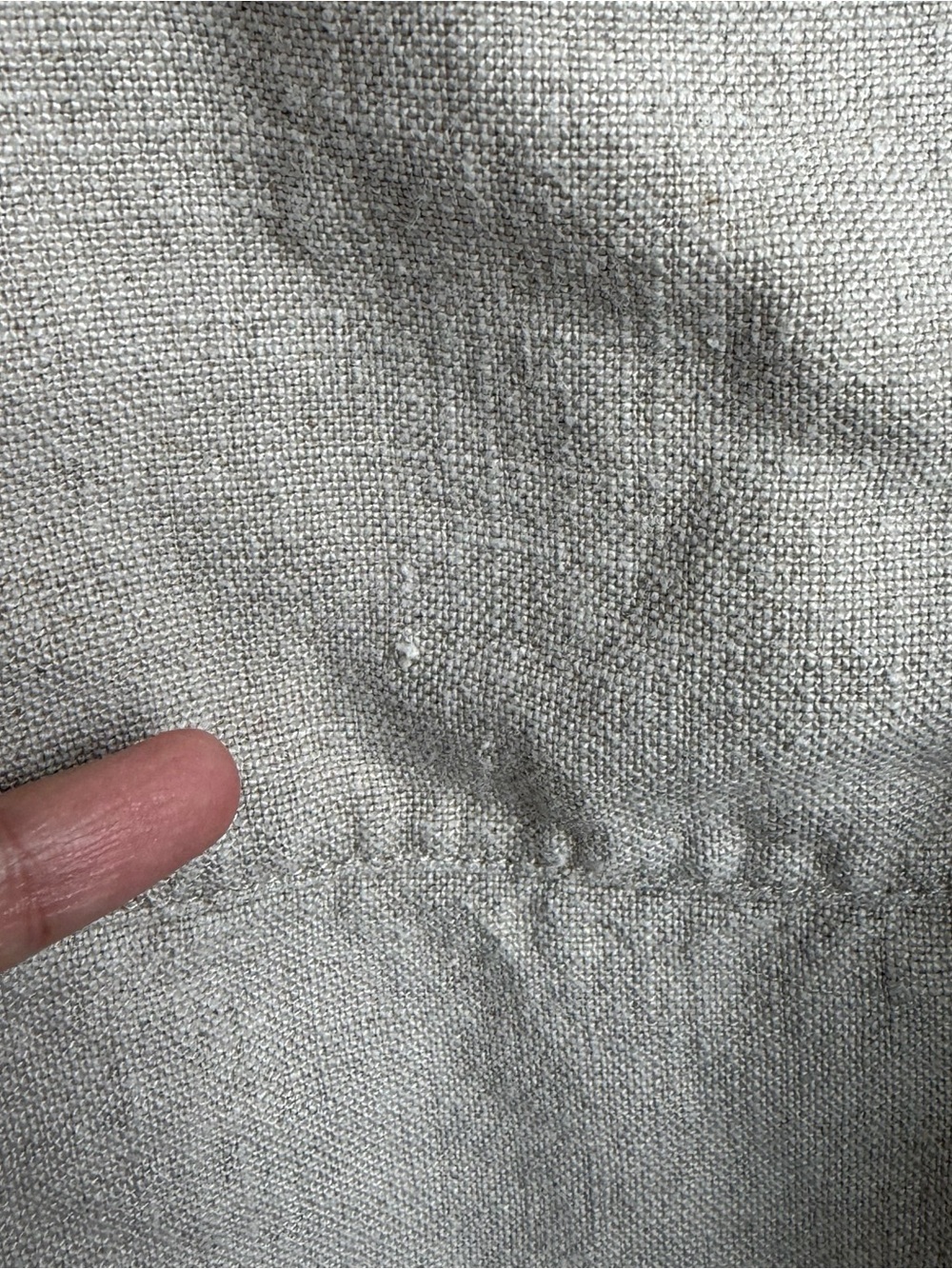 Eileen Fisher Organic Linen Mandarin Collar Beige Jacket Sz L Natural Beige - Picture 10 of 15